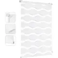 Sekey Doppelrollo Welle Klemmfix ohne Bohren Polyester Weiß 90x100cm