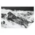 Wallarena Fototapete Berge Natur Wolken 3D EFFEKT Vlies Tapete Wohnzimmer Schlafzimmer, Glatt, 3d-Optik, Tapete inklusive Kleister Vliestapete Motivtapete 4.16 m x 2.54 m