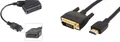 Hama Scart Adapter Scart Kupplung &  Amazon Basics HDMI-zu-DVI-Adapterkabel