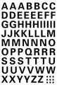 HERMA Buchstaben Sticker A-Z Folie schwarz 10 mm hoch 1 Blatt à 74 Sticker