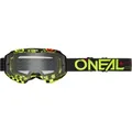 Oneal B-10 Attack Clear Motocross Brille, schwarz-gelb für Männer
