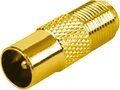 Set KOAX Adapter F-Buchse Koax-Stecker/Buchse Kupplung Antennen TV IEC Koaxial