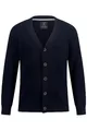JP 1880 Herren große Größen Übergrößen Menswear L-8XL Strickjacke, V-Ausschnitt, Knopfleiste, Brusttasche Mattes Nachtblau 5XL 814057130-5XL