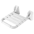flexilife Duschklappsitz für Wandmontage - Klappsitz Dusche hochklappbar für die Dusche Stuhl klappbar - Duschsitz klappbar Wandmontage für Senioren - Wandklappstuhl (Duschklappsitz bis 130 kg)