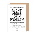 Premium Glückwunschkarte zum Abschied mit Umschlag. Abschiedskarte mit Spruch...