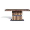 BYLIVING Esstisch, schwarz, 140-195cm (ausziehbar) (Old wood, 140-195cm (ausziehbar))