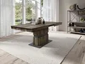 byLIVING Esszimmertisch Matthew/Küchen-Tisch 140 cm mit Auszugsfunktion auf 195 cm/Auszugstisch Old Wood-Optik braun/Esstisch ausziehbar mit Einlegeplatte/B 140-195, H 75, T 90 cm