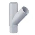 INEFA Abzweiger Fallrohr 45 Grad, PVC DN100/50 Grau Rohrabzweiger Dachrinnenzubehör, einfache Montage, Made in Germany