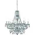 P & B Kronleuchter, Chrom, Transparent, Metall, Kunststoff, 165 cm, Lampen & Leuchten, Innenbeleuchtung, Hängelampen, Kronleuchter