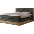 Boxspringbett mit Bettkasten Amore King , grau , Maße (cm): B: 188 H: 115