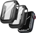 LuxusKollektion Displayschutzglas Schutzhülle Displayschutz Apple Watch Series 9 8 7 41mm Schwarz
