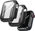 Schwarze JETech Apple Watch Series 9 8 7 41mm Schutzhülle & Displayschutz