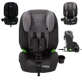 FableKids Kinderautositz mit Isofix | Autokindersitz ab 15 M. | Autositz für Kinder 76-150cm | Kindersitz i-Size | 3-Punkt-Sicherheitsgurt | einstellbare Kopfstütze & Becherhalter | ECE R129/03 | Grau