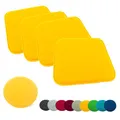 heimtexland ® 4er Pack Sitzkissen Filz Stuhlkissen Bodenkissen Polster Stuhlauflage Indoor Outdoor Kissen eckig Typ631 Filzkissen senfgelb 35x35 cm 4 Stück