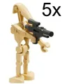 LEGO Star Wars Minifigur - 5x sw0001c - 5x Kampfdroide - aus 75435