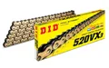 DID 520VX3G&amp;B-120 GOLD KETTE (120 GLIEDER) X-RING (OFFEN + VERSCHLUSS)