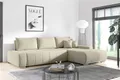 MEBLITO Ecksofa Eckcouch Bonari L Form Sofa mit Schlaffunktion Bettkästen Couch Sofagarnitur Rechts Monolith 02