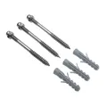 SLV 228752 Schraubenset Edelstahl M6 inkl. Hutmuttern Dübel und Unterlegscheiben