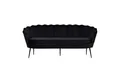 ebuy24 Sofa Nice Sofa 3 Personen velour schwarz.