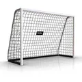 Racetex Fussballtore für Garten Kinder und Erwachsene [ENORM ROBUST] - Fußballtor Kinder mit stabiler Stahlrahmen Front - Fußballtore Stahl 240cm - Weiß