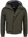 Indicode Herren Albany Jacke mit Kapuze | Herrenjacke Übergangsjacke für Männer Army, L