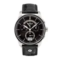 Bruno Söhnle 17-73117-741 Grandioso Herrenuhr, Chronograph, Quarz, Edelstahlgehäuse, Saphirglas, Lederarmband, mit Faltschließe, 10 bar