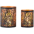 2er Set Skandinavische Deko Teelichthalter Kerzenhalter Windlichter Imper