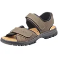 Rieker Riemchensandale, Sommerschuh, Klettschuh, Outdoorschuh, mit Klettriemchen braun 44 EU