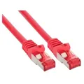 INLINE Patchkabel, S/FTP (PiMf), Cat,6, 250MHz, PVC, Kupfer, rot, 1m