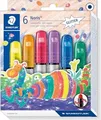 STAEDTLER Gel-Wachsmalstifte "Noris Club", 6 glitzernde-Farben
