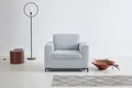 Sessel "Grazzo Loungesessel, moderne Sitzheftung, bequemer Einzelsessel", hochwertige Stoffe aus recyceltem Material, Steppung im Sitzbereich, silber Struktur (recyceltes Polyester)