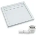 KOLMAN Duschwanne Camparo Duschtasse, Quadratisch, Acryl, 100x100, Ablaufgarnitur GRATIS weiß 100 cm x 100 cm