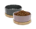 Navaris Napf Futternapf Set aus Keramik - 2x Hundenapf Katzennapf