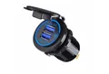 Bolwins N21 Wasserdicht Zigarettenanzünder 2x USB Steckdose QC3.0 mit Schalter KFZ-Netzteil (QC3.0 Schnellladung, Dual-USB, 36W, Touch-Schalter, 12–24V kompatibel)