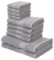 Otto Home Handtuch Set "Melli, 2 Duschtücher 70x140, 4 Handtücher 50x100, 4 Gästetücher 30x50", grau (hellgrau), Walkfrottee