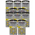 Rayovac Extra Advanced Zink Luft Hörgerätebatterie, 10er Pack, mit 60 Batterien, Geeignet für Hörgeräte Hörhilfen Hörverstärker, Gelb