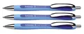 3 x Schneider Kugelschreiber Slider Rave - Druckmechanik, XB, blau