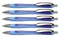 5 x Schneider Kugelschreiber Kuli Slider Rave, XB, blau