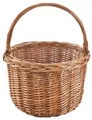 Kobolo Einkaufskorb Korb Shopper geflochtener Weidenkorb LINA, 33cm Durchmesser