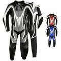 German Wear Motorradkombi GW410K Einteiler Motorradkombi Lederkombi grau 58/3XL