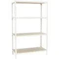 PROREGAL Schwerlastregal Mid Muli HxBxT 150 x 120 x 40 cm 4 Fachböden Fachlast 200 kg Weiß