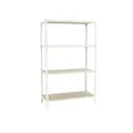 PROREGAL Schwerlastregal MID MULI | HxBxT 150x120x40cm | 4 Fachböden | Fachlast 200kg | Weiß | Lagerregal Kellerregal Werkstattregal