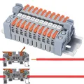 10 Stück Reihenklemmen Hutschiene 0,5-2,5mm² Lüsterklemmen Steckbar Klemmen Elektro Klemmleiste Hutschiene Schnellen Verdrahten,Durchgangsklemme für Präzise Leitende Elektrische Verbindungsklemmen