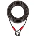 Schlaufenkabel 10m x 10mm - Kabelschloss schwarz - Universal Stahlseil -