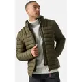 Indicode Steppjacke Herren INNash Herrenjacke Daunen-Optik Steppjacke mit Stehkragen grün XXL (60)