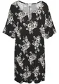 LASCANA Longshirt mit dezentem Blumendruck, Shirtkleid mit weiten Ärmel