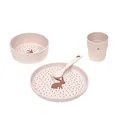 LÄSSIG Kindergeschirr Set (Teller, Becher, Schälchen, Löffel), BPA-frei, für Spülmaschine und Mikrowelle/Dish Set Little Forest Rabbit