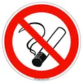 Aufkleber Rauchen verboten Ø 10cm Folie selbstklebend Nichtraucher Rauchverbot made by MBS-SIGNS in Germany