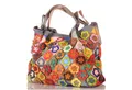 KMISSO Henkeltasche Damen Leder Patchwork Umhänge Henkel Schulter Tasche 30681 (1-tlg), im eleganten Look