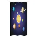 Platz Schmaler Duschvorhang Sonnensystem mit Planeten